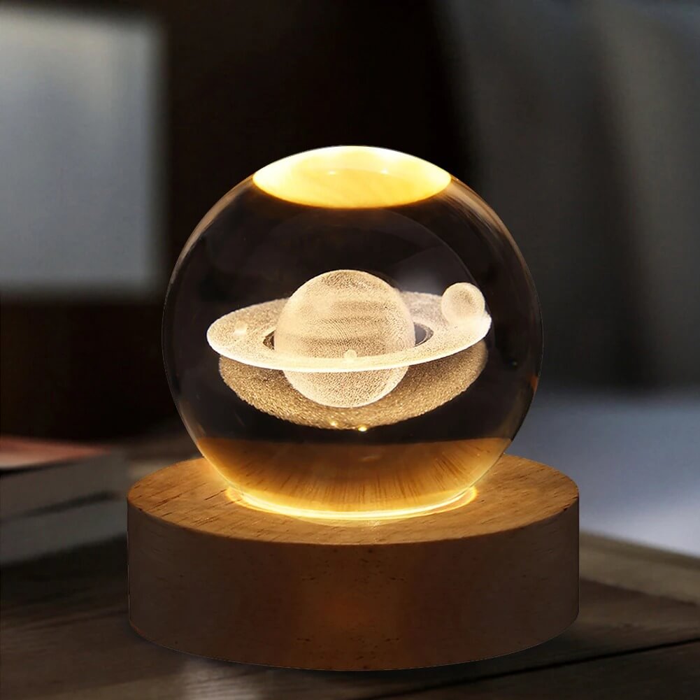 ✨ 3D Crystal Galaxy Night Lamp – Moon, Earth & Solar System Designs! 🌍🌙 | Perfect for Home Decor & Gifts 🎁"